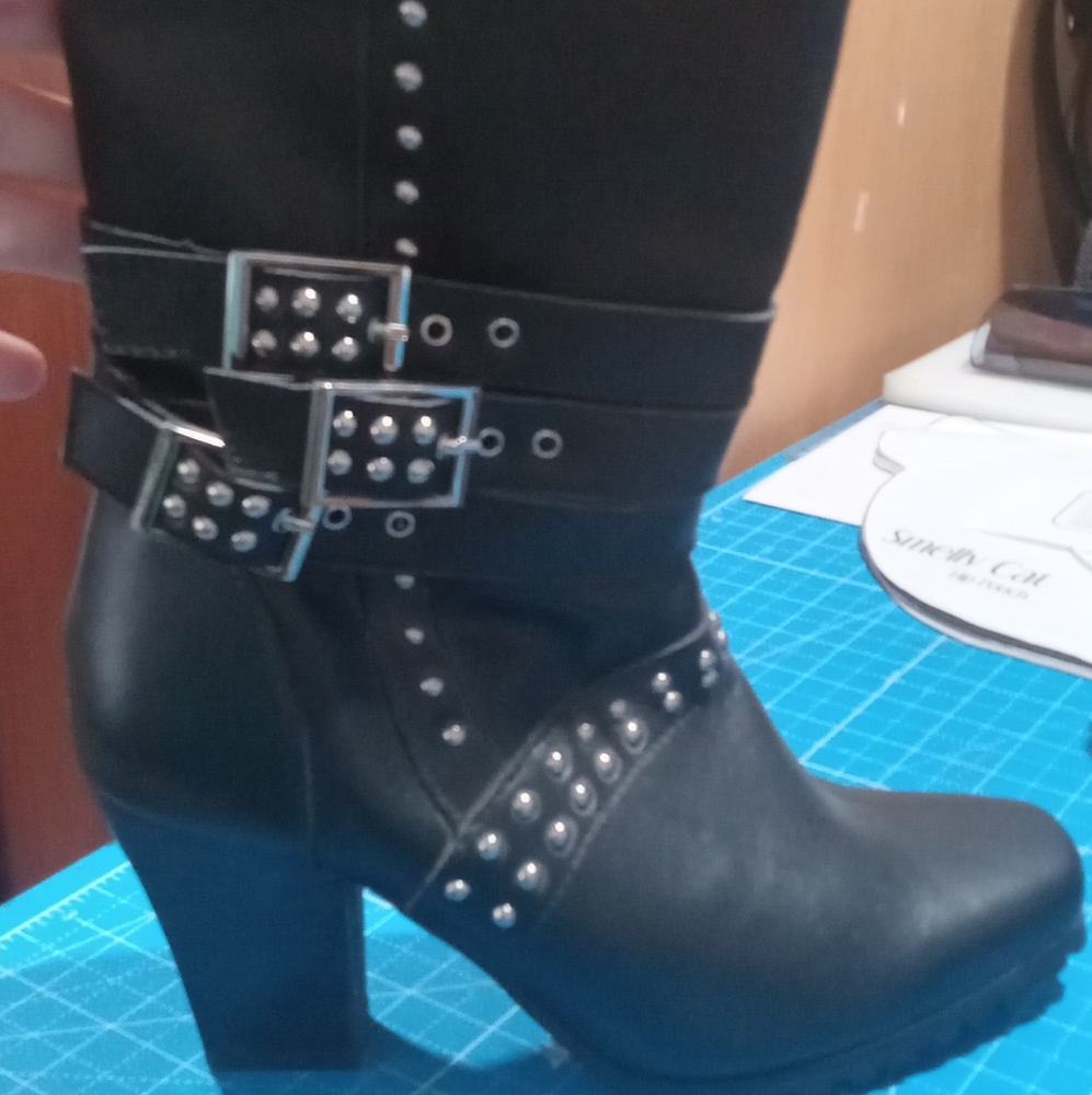 Studded Black Ankle Boots